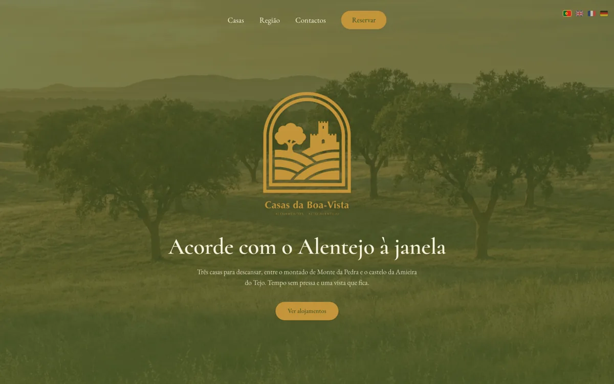 Website casasdaboavista.pt, alojamento local no Alto Alentejo